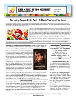 Fair Game Retro Monthly - April 2022 Fair Game Video Games