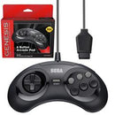 Retro-Bit Sega 6 Button Arcade Pad [Black] - In-Box - Sega Genesis