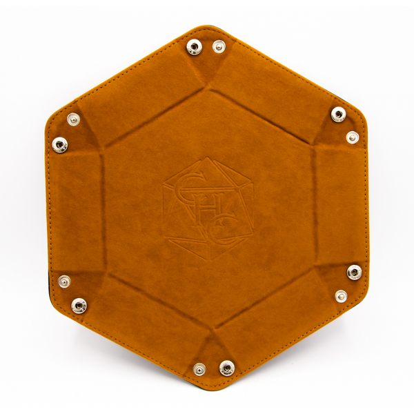 Hexagon Dice Tray - Brown