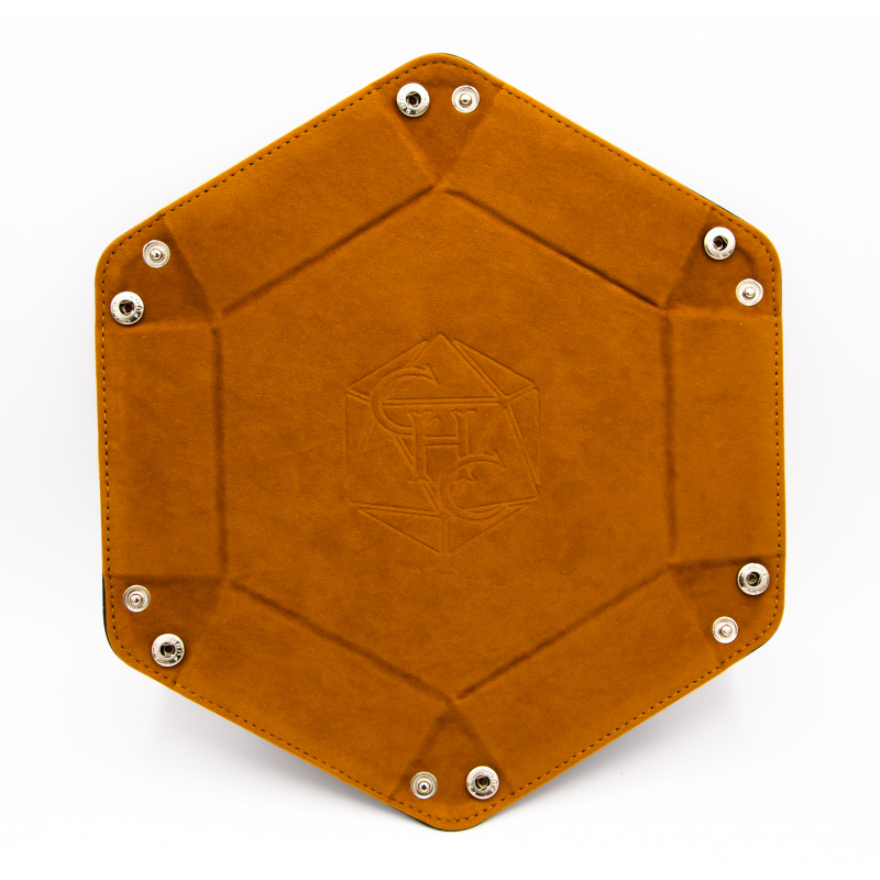 Hexagon Dice Tray - Brown