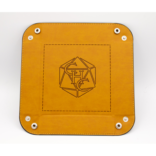 Square Dice Tray - Brown