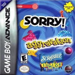 Aggravation / Sorry /  Scrabble Jr - In-Box - GameBoy Advance