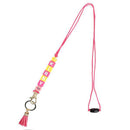 Kirby Lanyard - Charmed Beaded Pink and Yellow