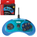 SEGA Genesis 6-button Arcade Pad - Clear Blue